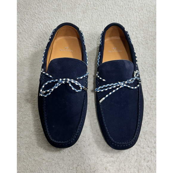 Paul Smith Men's Springfield Navy Soft Suede Leather Loafer Size 9 Slip On New - Picture 2 of 11